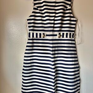Navy and White Striped dress